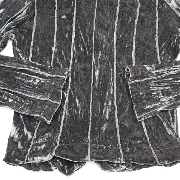 Passion Concept Jacket Womens M Black Pinstriped Long Sleeve Collared Blazer - Picture 14 of 16